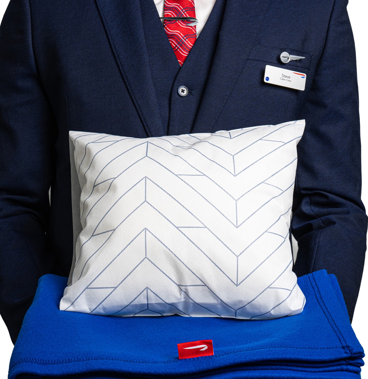 Bedding and pillow in World Traveller