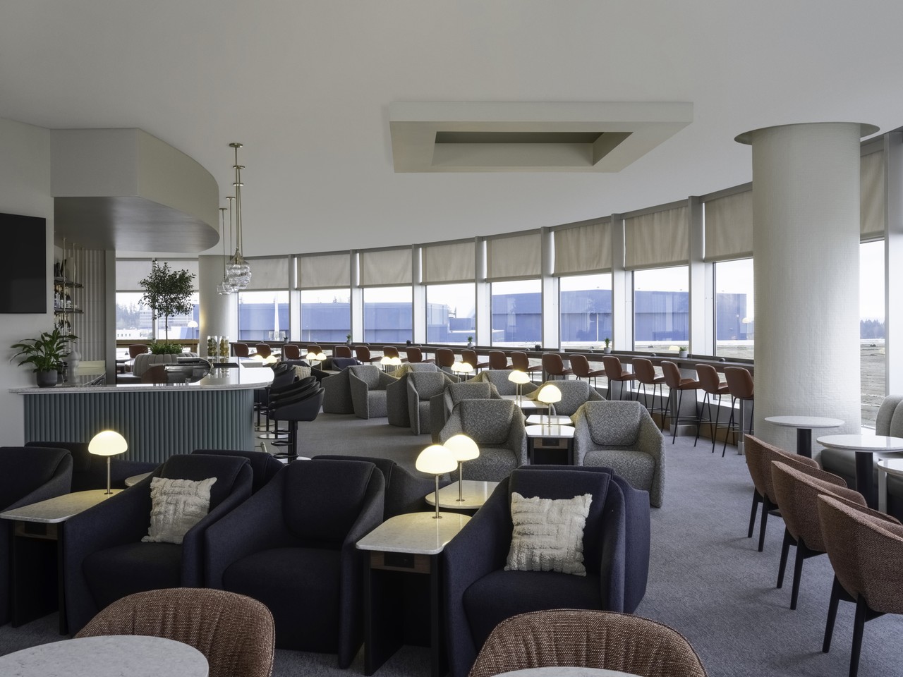 Seating area in Seattle lounge