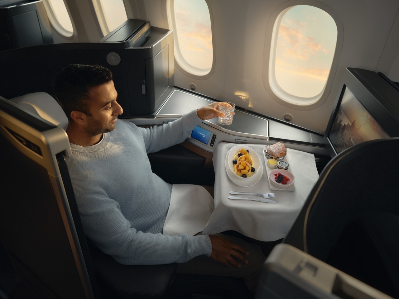 Club World enjoying their breakfast 