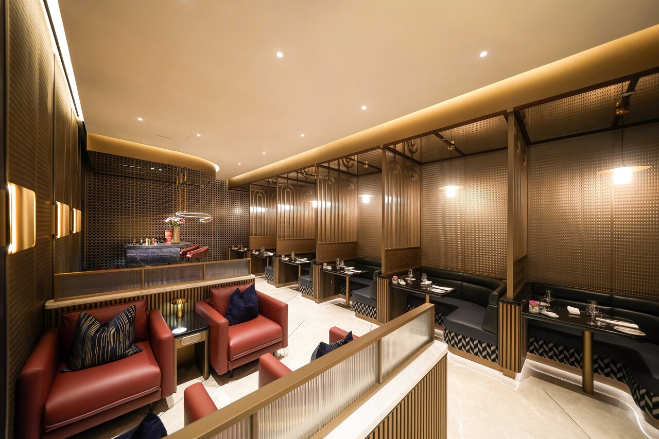 Concorde Dining Room in British Airways' new Dubai lounge