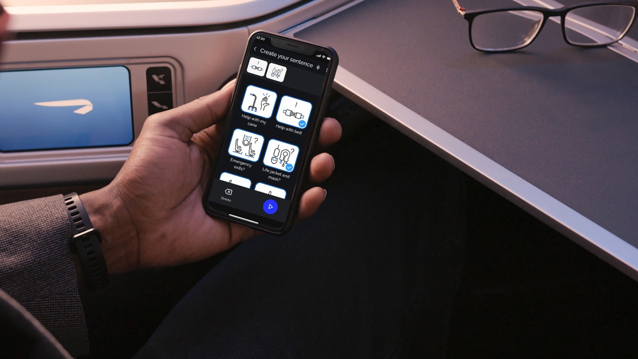 A customer using Hearlo in Club Suite 