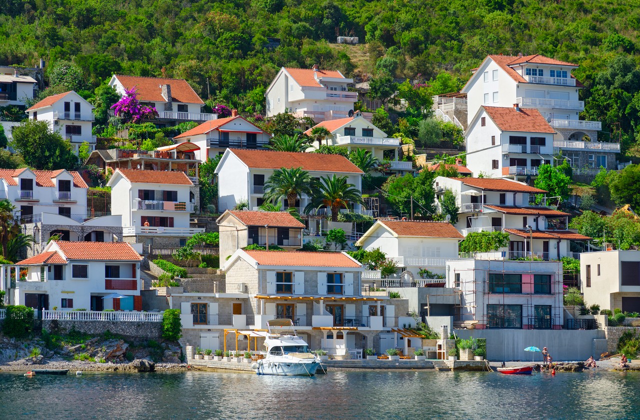 View of Kotor Bay in Montenegro