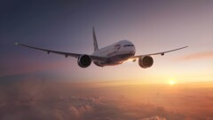 Boeing 777-200 in flight