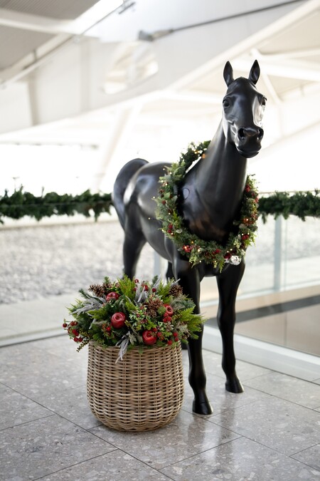 Christmas decorations in Heathrow Terminal 5 