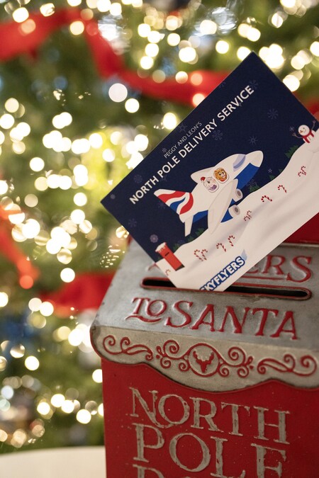 Santa letter drop off for children in the lounge at Terminal 5