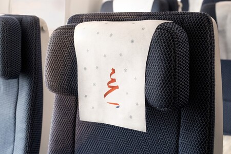 World Traveller headrest seat cover in Economy 