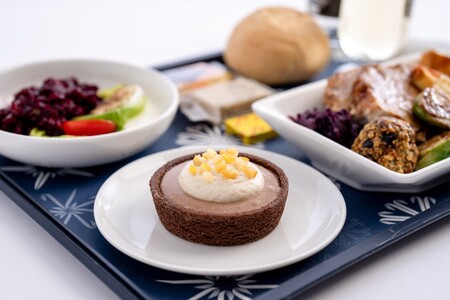 Christmas dinner in World Traveller Plus  